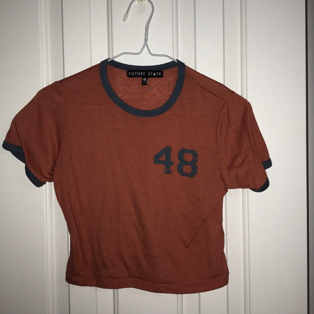 Future state orange crop top